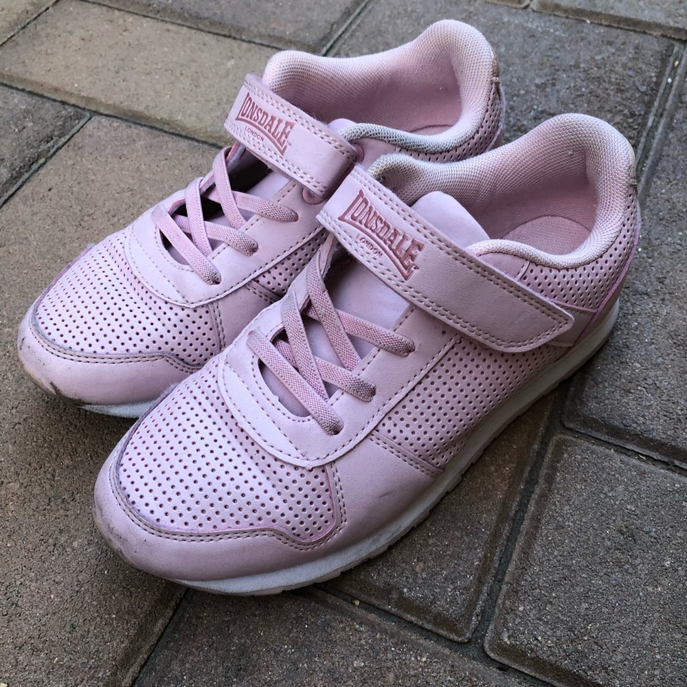 Lonsdale girls pink velcro sneakers